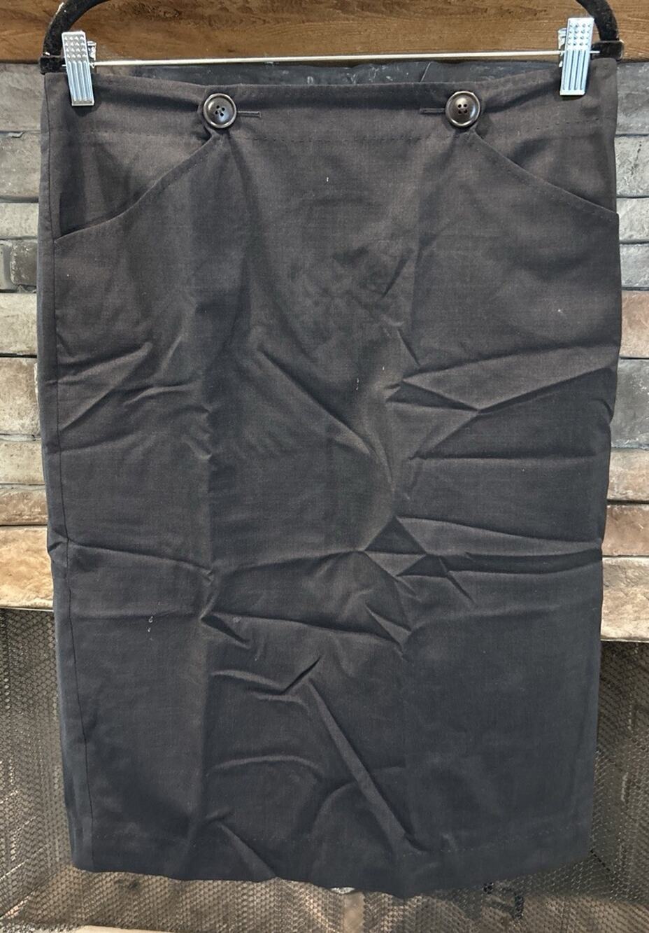 Women’s MAX STUDIO Wool Blend Leon Easton Nestor Black Pencil Skirt Size 8